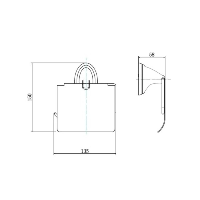 Держатель для туалетной бумаги с крышкой Штольц Stölz «Шарм» Держатель для туалетной бумаги с крышкой Штольц Stölz «Шарм»