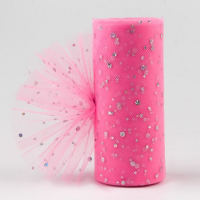 Фатин с блёстками, 15 см, 11 ± 1 г/кв.м, 23 ± 1 м, цвет розовый №4 Фатин с блёстками, 15 см, 11 ± 1 г/кв.м, 23 ± 1 м, цвет розовый №4