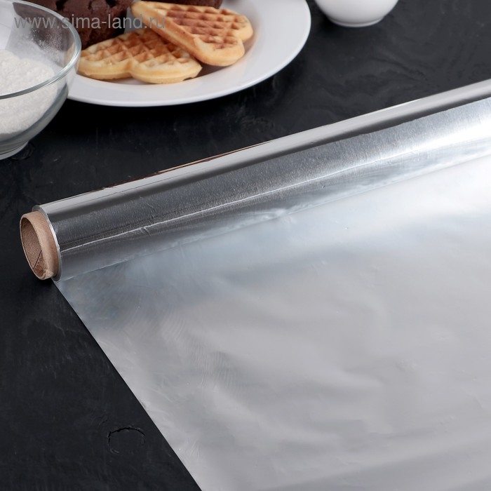 Фольга пищевая алюминиевая &laquo;Особо прочная&raquo;, 44 см &times; 25 м, 14 мкм