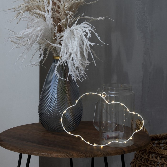 Светодиодная фигура &laquo;Облако&raquo; 29.5 &times; 18 см, металл, батарейки ААх2 (не в комплекте), свечение тёплое белое