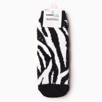 Носки женские махровые «Зебра», цвет чёрный/белый, размер 36-40 Носки женские махровые «Зебра», цвет чёрный/белый, размер 36-40
