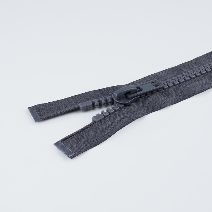 Молния &laquo;Трактор&raquo;, №8, разъёмная, 2 замка, замки автомат, 100 см, цвет тёмно-серый