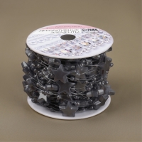 Бусы на леске, &laquo;Звёзды&raquo;, 3/14 мм, 9 &plusmn; 0,5 м, цвет серый