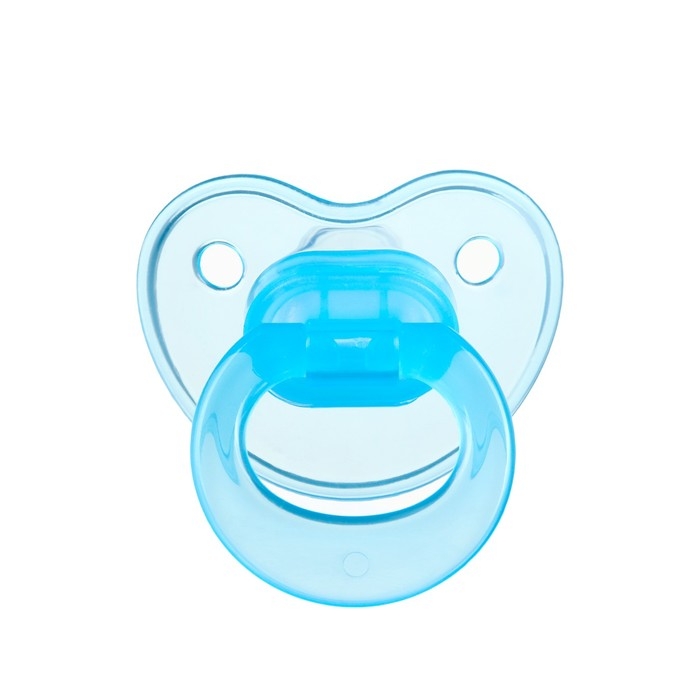 Соска - пустышка силиконовая классическая, от 0 мес., с колпачком, цвет голубой