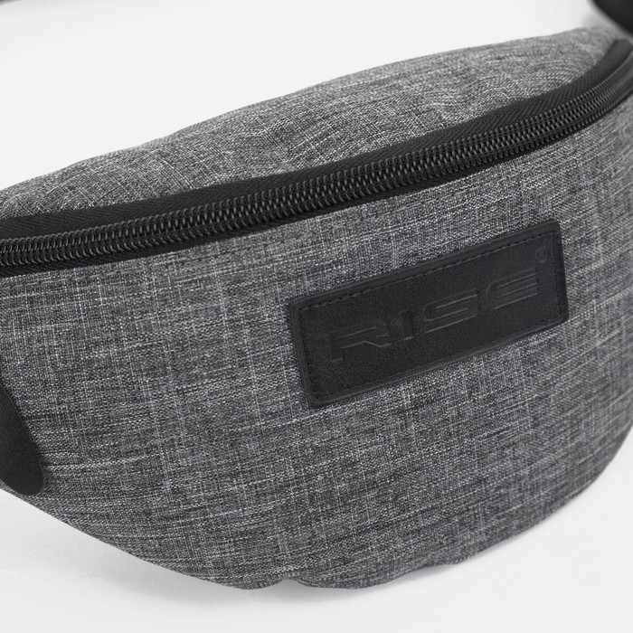 Сумка поясная на молнии, цвет серый