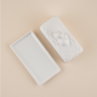 Маслёнка керамическая SL Home &laquo;Лесные кролики&raquo;, 20,5&times;11&times;15,5 см, цвет белый