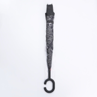 Зонт - наоборот &laquo;Надпись&raquo;, механический, 8 спиц, R = 53/60 см, D = 120 см, цвет МИКС