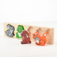 Деревянная рамка-вкладыш «Животные» Томик Деревянная рамка-вкладыш «Животные» Томик