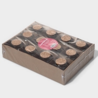 Набор баночек стеклянных для специй с пробковой крышкой Доляна &laquo;Парфе&raquo;, 120 мл, 7&times;7 см, 12 шт