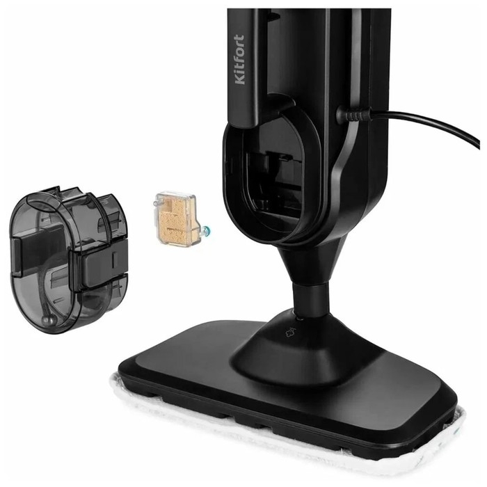 Паровая швабра Kitfort КТ-1018, 1300 Вт, 300 мл, шнур 5 м, чёрная