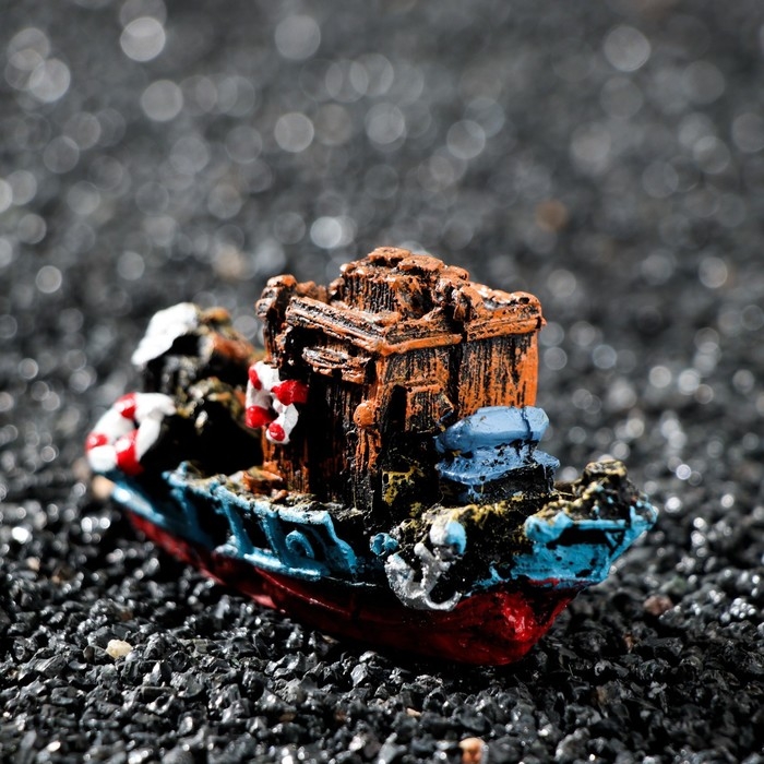 Декор для аквариума Декор для аквариума "Катер", 10,5 х 4,5 х 5,5 см