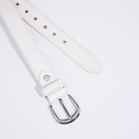 Ремень детский, ширина 2.3 см, винт, пряжка металл, цвет белый Ремень детский, ширина 2.3 см, винт, пряжка металл, цвет белый