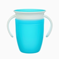 Поильник - непроливайка детский тренировочный &laquo;360&deg;&raquo;, 240 мл., с ручками, цвет розовый