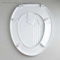 Сиденье для унитаза с крышкой &laquo;Комфорт Люкс&raquo;, 44,5&times;37 см, белое