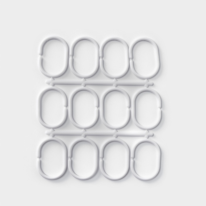 Штора для ванны Доляна &laquo;Орион&raquo;, 180&times;180 см, цвет белый