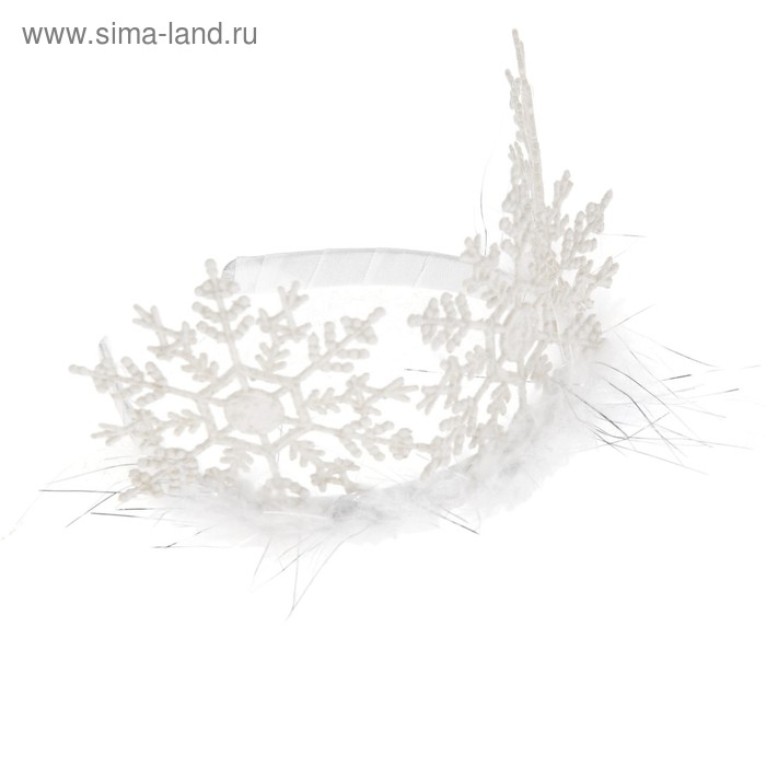 Корона &laquo;Снежинка&raquo;, с пухом