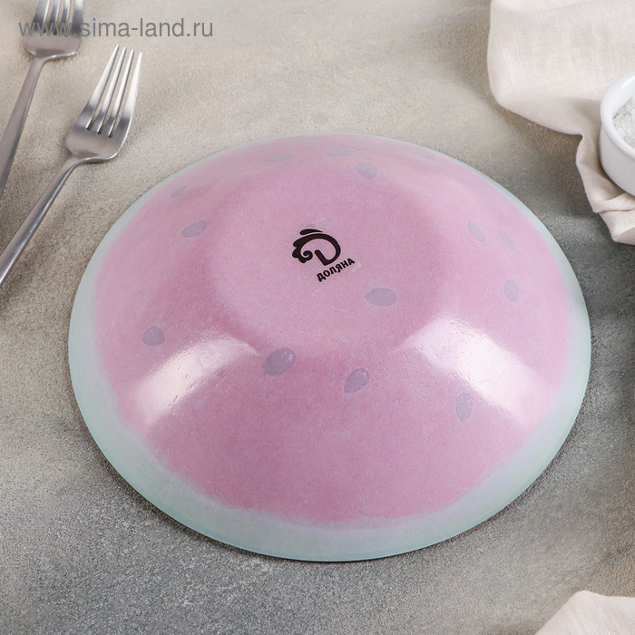 Салатник стеклянный Доляна &laquo;Сладкий арбуз&raquo;, 920 мл, 22&times;5 см