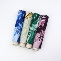 Зонт механический &laquo;Листья&raquo;, эпонж, 4 сложения, 8 спиц, R = 48/55 см, D = 110 см, цвет МИКС