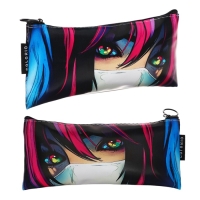 Пенал мягкий 1 отделение, 90х200, плоский, искусственная кожа, универсальный, фиолетовый, Colorio "Аниме глаза" Пенал мягкий 1 отделение, 90х200, плоский, искусственная кожа, универсальный, фиолетовый, Colorio "Аниме глаза"