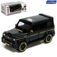 Машина металлическая, инерционная, 1:24, открываются двери, капот, багажник, цвет чёрный