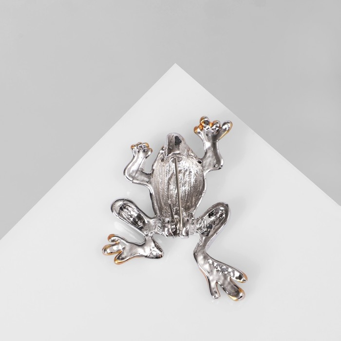 Брошь «Лягушка», цвет серебристо-золотой Брошь «Лягушка», цвет серебристо-золотой