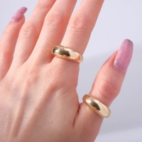 Кольцо &laquo;Минимал&raquo; двойное, цвет золото, безразмерное