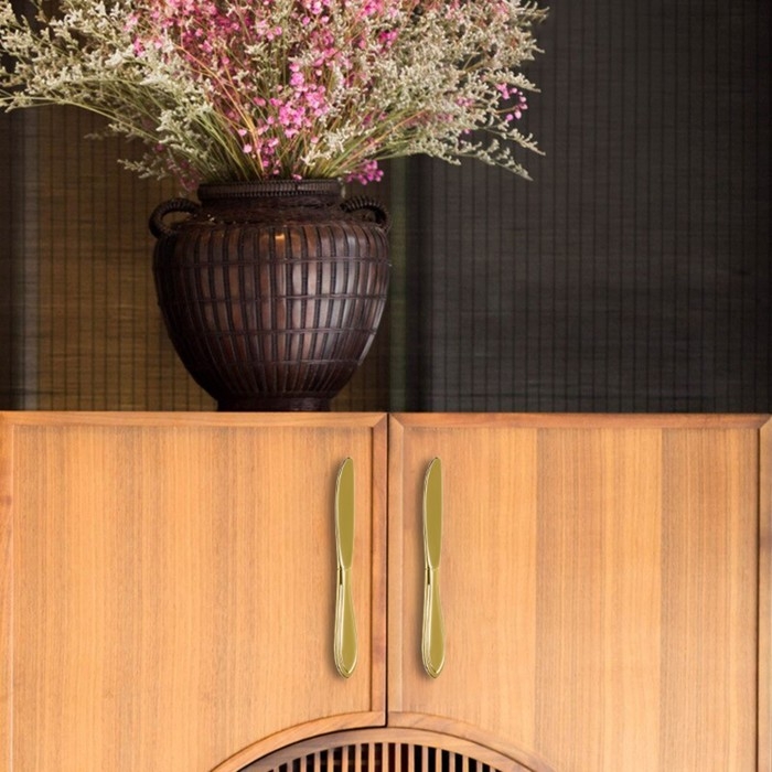 Ручка-скоба "Нож" CAPPIO RSC002, м/о 76 мм, цвет золото