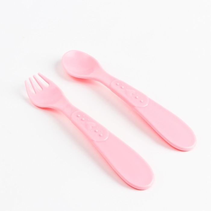 Набор детской посуды &laquo;Зайка Полли&raquo;, тарелка на присоске 250мл, вилка, ложка