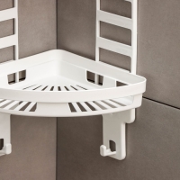 Полка угловая &laquo;Трансформер&raquo;, 25&times;18&times;58 см, цвет белый