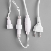 Гирлянда &laquo;Нить&raquo; 10 м, IP44, УМС, белая нить, 100 LED, свечение зелёное, 220 В