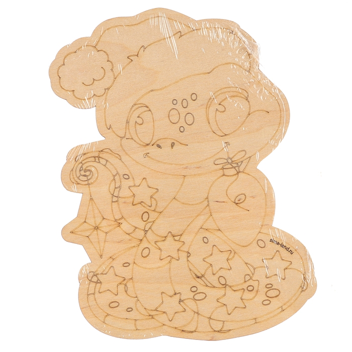 Доска для выжигания на новый год. Заготовка для творчества &laquo;Змея&raquo;, 18.5 х 13.5 см, символ года 2025