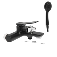 Смеситель для ванны Accoona A63122F, однорычажный, короткий излив, черный Смеситель для ванны Accoona A63122F, однорычажный, короткий излив, черный