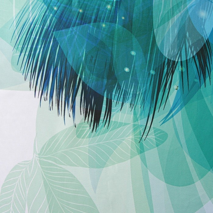 Штора для ванны Доляна &laquo;Перья&raquo;, с люверсами, 180&times;180 см, полиэстер