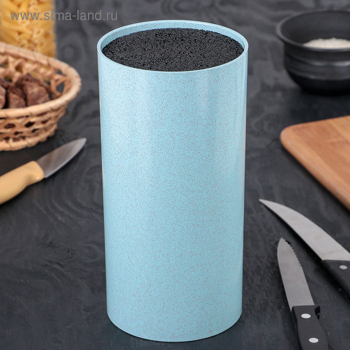 Подставка для ножей с наполнителем &laquo;Нежность&raquo;, 22&times;11 см, цвет голубой