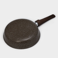 Сковорода Доляна &laquo;Брауни&raquo;, d=24 см, съёмная ручка, стеклянная крышка, антипригарное покрытие, индукция