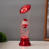 Лава лампа &laquo;Дед мороз&raquo; LED 3хААА, USB красный 6,5х8х23,7см