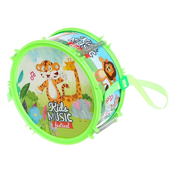 Барабан &laquo;Весёлые зверята&raquo;, цвета МИКС