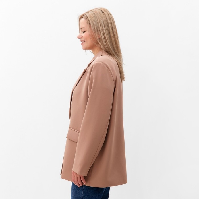 Пиджак женский, цвет бежевый, размер 56 Пиджак женский, цвет бежевый, размер 56