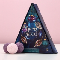 Подарочный набор косметики новогодний &laquo;Время чудес!&raquo;, бомбочки для ванны, 6 х 20 г, аромат нежной лаванды, Новый Год