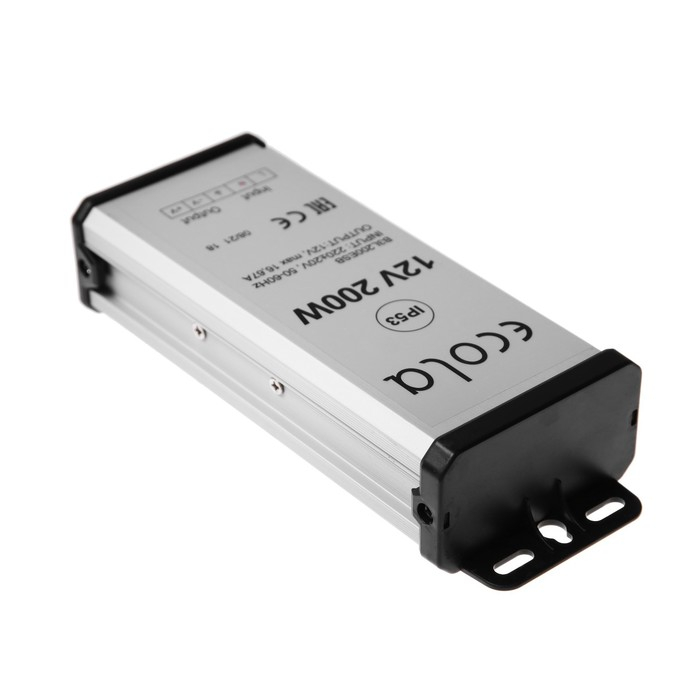 Блок питания Ecola для светодиодной ленты 12 В, 200 Вт, IP53 Блок питания Ecola для светодиодной ленты 12 В, 200 Вт, IP53