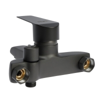 Смеситель для ванны ZEIN Z3856, однорычажный, душевой набор, лейка 5 режимов, графит