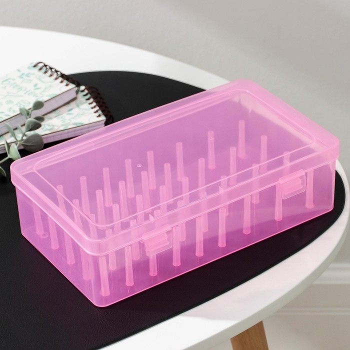 Органайзер для хранения ниток, 42 отделения, 23,5&times;13,5&times;6,5 см, цвет МИКС