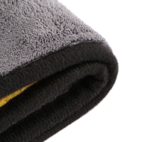 Тряпка для автомобиля CARTAGE, микрофибра, 800 г/м&sup2;, 30&times;40 cм, желто-серая