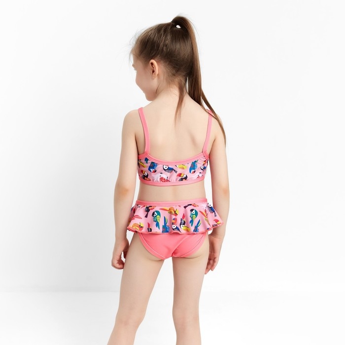 Купальник раздельный для девочки, цвет розовый, рост 92-98 см
