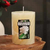 Свеча-цилиндр ароматическая витая "Гардения жасминовидная", 7,5х10 см