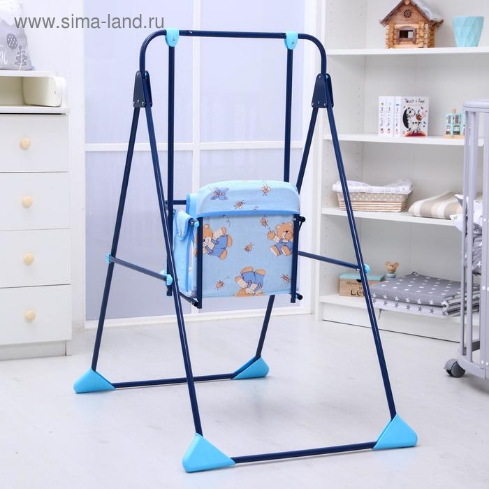 Качели детские напольные «Ветерок», цвет синий,рисунок МИКС Качели детские напольные «Ветерок», цвет синий,рисунок МИКС