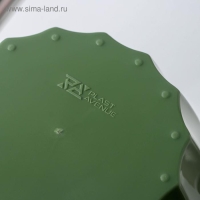 Кашпо для цветов со вставкой &laquo;Флюте&raquo;, 3 л, цвет малахит