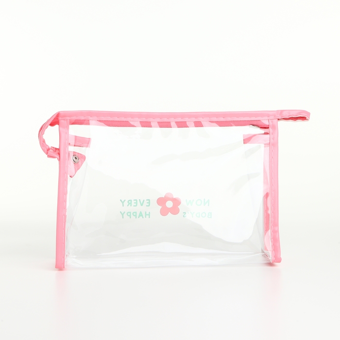 Набор косметичек 3 в 1 на молнии, цвет розовый Набор косметичек 3 в 1 на молнии, цвет розовый