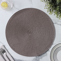 Салфетка сервировочная на стол Доляна &laquo;Лофт&raquo;, d=38 см , цвет серый