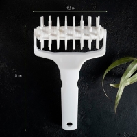 Валик для накатки теста Доляна &laquo;Дырки&raquo;, 21&times;12,5&times;6,5 см, цвет белый